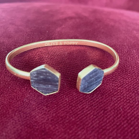 GP bracelet signed Olive and Poppy brand hexagon crafted in the wine country - Picture 2 of 4